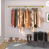 Industrial Pipe Clothes Hanging Rack: Wall Mounted Iron Clothing Storage