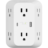6-Outlet Surge Protector Power Strip with USB-C PD Fast Charge & USB-A