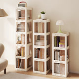 360° Spinning Bookcase w/ Swivel Base, 5-Tier Revolving Bookshelf