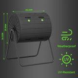 Compost Bin Outdoor 37.5 Gallon All-Season Dual Chamber Tumbling for Garden, Kitchen