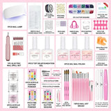 Acrylic Nail Kit – Nails Kit Acrylic Set with Nail Drill Brushes Gel Polish Clear Nails Tips Nail Art Tools Nail Stuff