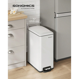 Slim Trash Can, 13-Gallon Garbage Can For Narrow Spaces With Soft-Close Lid