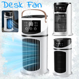 Portable Air Conditioner Desk Fan, Quiet Electric Fan for Home Office