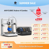 ANYCUBIC Kobra 4 Combo 3D Printer, Multi-Color Printing