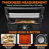 Electric Panini Press Griddle for 4-Slices Sandwich Maker Grilled Cheese Maker