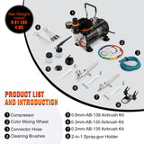 SucceBuy Professional Dual-Action Airbrush Kit 120W Electric Spray Gun Air Brush Painting