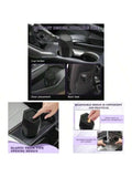 Car Trash Can With Press Type Lid Cup Holder Mount Leakproof ABS Garbage Bin