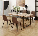 Dining Table Set for 4, Modern 55'' Wood Dinette Table Set for 4 with Fabric Dining Chairs,Table and Chairs Set of 4,Ideal for K