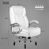 600lbs Heavy Duty Office Chair for Low Back Pain Relief, Ergonomic Lumbar Support Executive Chair