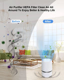 Low Noise Portable Air Purifiers with Night Light,Desktop USB Air Cleaner
