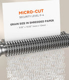 Heavy Duty Paper Shredder Micro-Cut High Security Level P-4, 12 Sheets