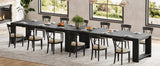 Tribesigns 86.61-Inch Dining Table for 6-8 People, Modern Narrow Long Kitchen Table