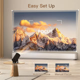 Mini Projector X1BR with WiFi6 & BT5.4, Portable Beamer 4K Support