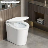 Non-Electric Bidet Toilet Seat, Dual Nozzle Front & Rear Wash, Slow-Closing Cover, Water Pressure Driven, for Hemorrhoid Relief & Feminine Hygiene, Universal D-Shape, Easy