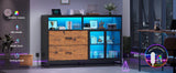 59" File Cabinet, 2 Drawers Filing Cabinets for Home Office fit Legal/Letter