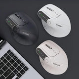 BT5.0 Wireless Vertical Mouse With Function Adjustment Knob 8 Buttons