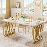 Tribesigns 63-Inch Rectangular Dining Table for 4 to 6, Modern Kitchen Table