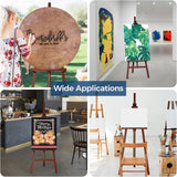 Adjustable Wooden Art Easel for Painting, Foldable Beech Wood Display Stand