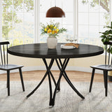 Tribesigns Round Dining Table for 4-6 People, 47-Inch Farmhouse Dinning Room Table