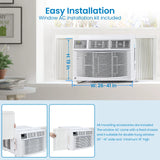 10,000 BTU Window Air Conditioner, Indoor for Summer, Auto-Restart