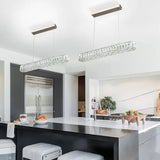 Crystal Chandelier Modern Pendant Light Dining Room Light Fixture,Height Adjustable Hanging Light LED Chandelier for Kitchen Isl