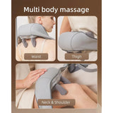 Cordless Neck Shoulder Massager with Heat for Deep Tissue Kneading Relief Enhances Blood Circulation and Eases Muscle Tension I