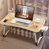 Portable Foldable Laptop Table Bed Desk,Lap Desk Tray Table with USB Ports