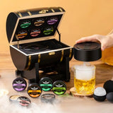 Electric Whiskey Smoker Kit with Wooden Display Barrel Rechargeable