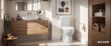 AQUATIZ Elongated Bidet Toilet Seat with Soft Close, Non-Electric Bidet Toilet Seat with Self