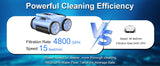 180 Mins Run time, Robotic Pool Cleaner for Inground Pools up to 2000 Sq.ft