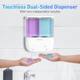 Touchless Wall Mounted Dual Automatic Soap Dispenser 2 x 17 fl oz.