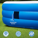 Inflatable Swimming Pool with Pool Lights, 130x72x22 Inches for Outdoor