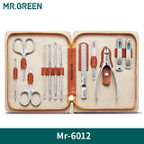 MR.GREEN Manicure Set 12 In 1 Full Function Kit Professional Stainless Steel Pedicure Sets