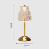 3 Colors LED Crystal Table Lamp Dimmable Bedside Night Light Rechargeable