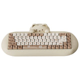 YUNZII C68 Wireless Gaming Keyboard, Hi-Fi Cute Cat Custom RGB Mechanical Keyboard, Silicone 65% Hot Swap Ergonomic Kitty Keeb