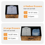 Dresser for Bedroom with 12 Drawer & Chests of Drawers for Hallway