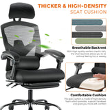 MCQ High Back Ergonomic Reclining Gaming Office Chair with Lumbar Support Pillow Mesh Swivel Rolling Rocking