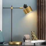 22.2" Modern Desk Lamp, Metal Table Lamp with LED Bulb, Adjustable Reading Lamps for Living Room