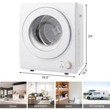 Portable Clothes Dryer, High End Laundry Front Load Tumble Dryer Machine with Stainless Steel Tub MD DC PRINT
