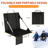 2PCS Heated Stadium Seat for Bleachers with Back and Cushion 3 Gear Heating