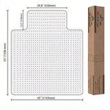 Desk Chair Mat for Flat to Low Pile Carpets 45" x 53" Clear Office Home Floor
