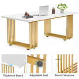 Tribesigns Modern Office Desk, 70.9" Wooden Computer Desk
