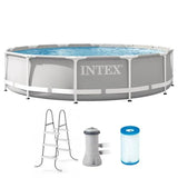 Backyard outdoor swimming pool set: 12 ft x 30 in with 530 GPH filter pump