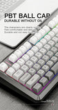 FREEWOLF M75 Wireless Keyboard, Bluetooth Dual-mode, PBT Gradient Ball Cap