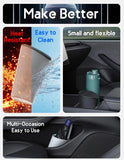 Car Trash Can with Lid, Fits Auto Home Office, Small Cup Holder Door Pocket Garbage Bin