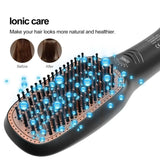 3-In-1 Hot  Air Brush Overheating Protection Negative Ion Hair Straightener Fast Heating Light weight