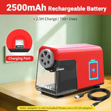 Electric Pencil Sharpener 6 Hole Cordless and Rechargeable Colo Pencil Sharpener for 6-11mm Pencils