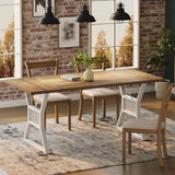 70.8 Inch Large Dining Table for 6-8, Industrial Wooden Kitchen Table