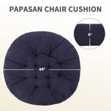 Papasan Chair Cushion 44" X 44" Corduroy Round Supportive Cushion Without Chair