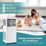 8000 BTU Portable Air Conditioner with Dehumidifier&Fan Sleep Mode & 24H